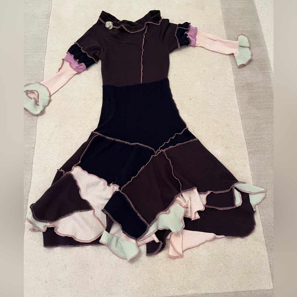 Custom made Cashmere Dress from Multiple  High Quality Sweaters. XS